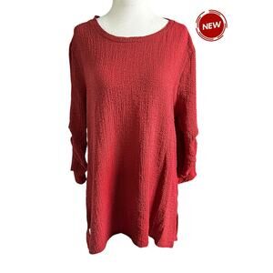 Peck & Peck Bossa Nova Blouse Women Basic Top Size XL NWT | 68-10